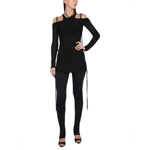 ANDREADAMO Cut-Out Knit Midi Dress Women BLACK Dresses